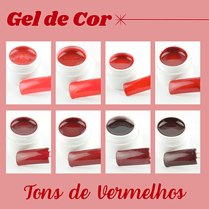 Gel de Cor de 5ml - Tons de Vermelhos