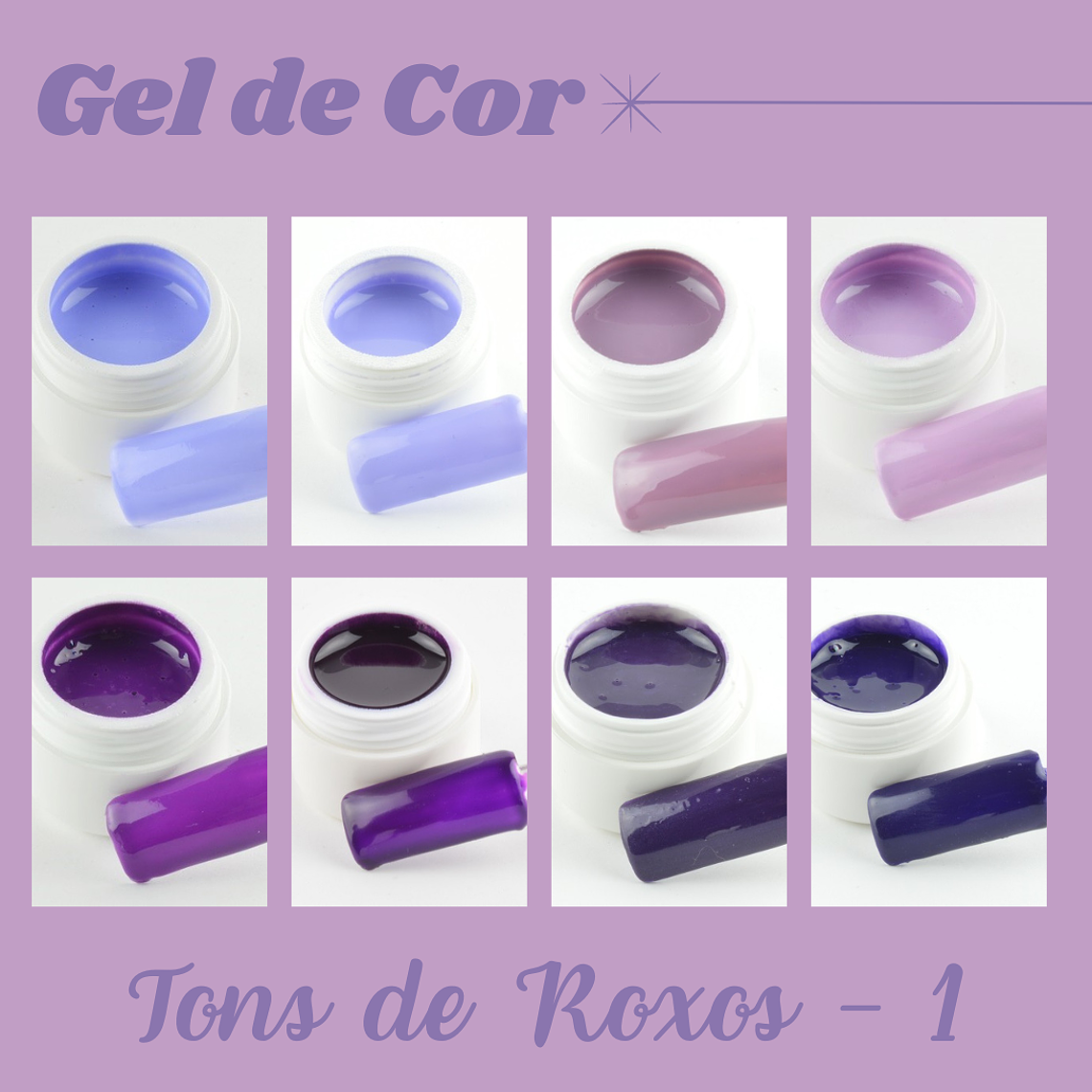 Gel de Cor de 5ml - Tons de Roxos - 1 1