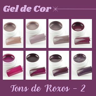 Gel de Cor de 5ml - Tons de Roxos - 2