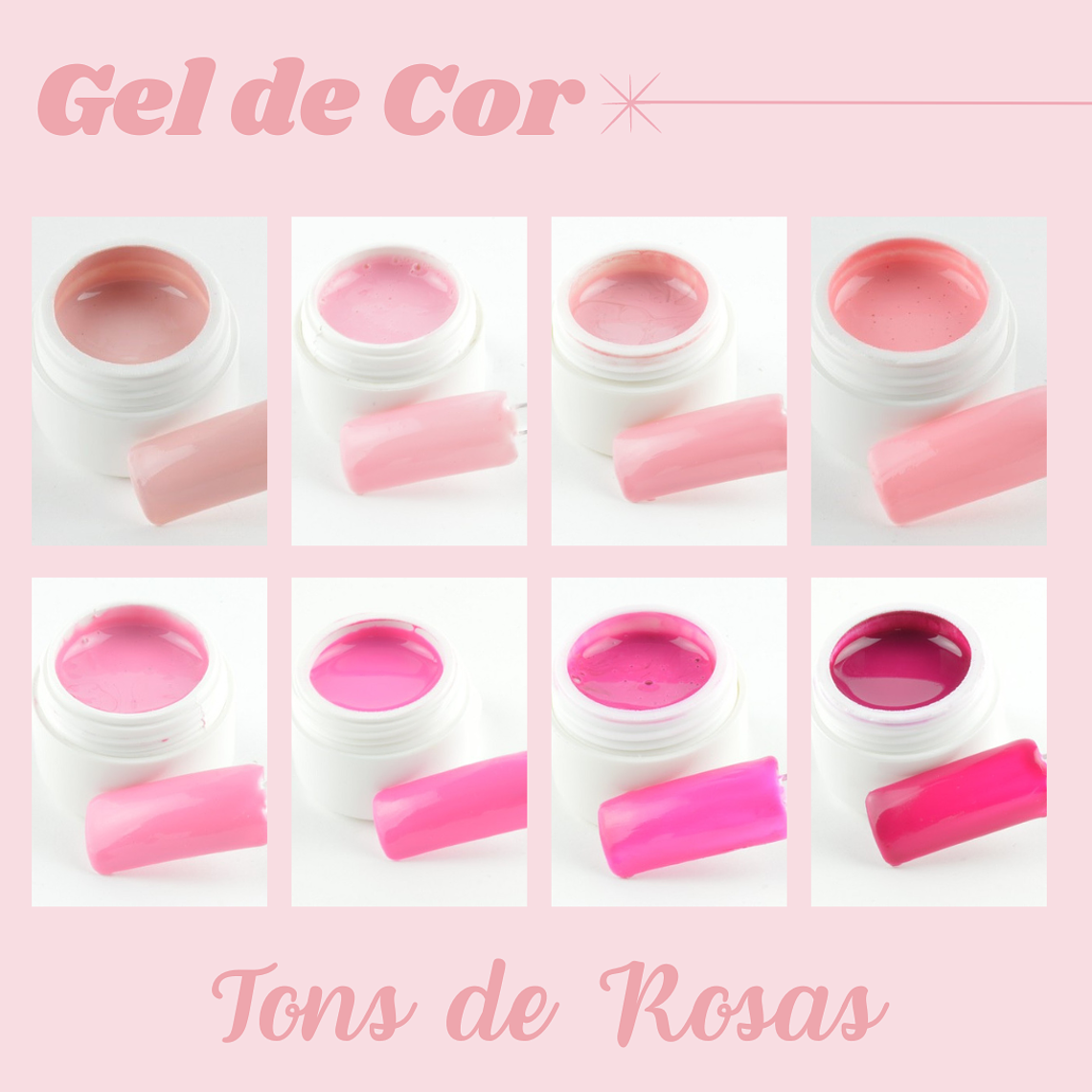 Gel de Cor de 5ml - Tons de Rosas 1