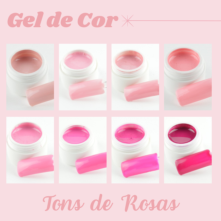 Gel de Cor de 5ml - Tons de Rosas 1