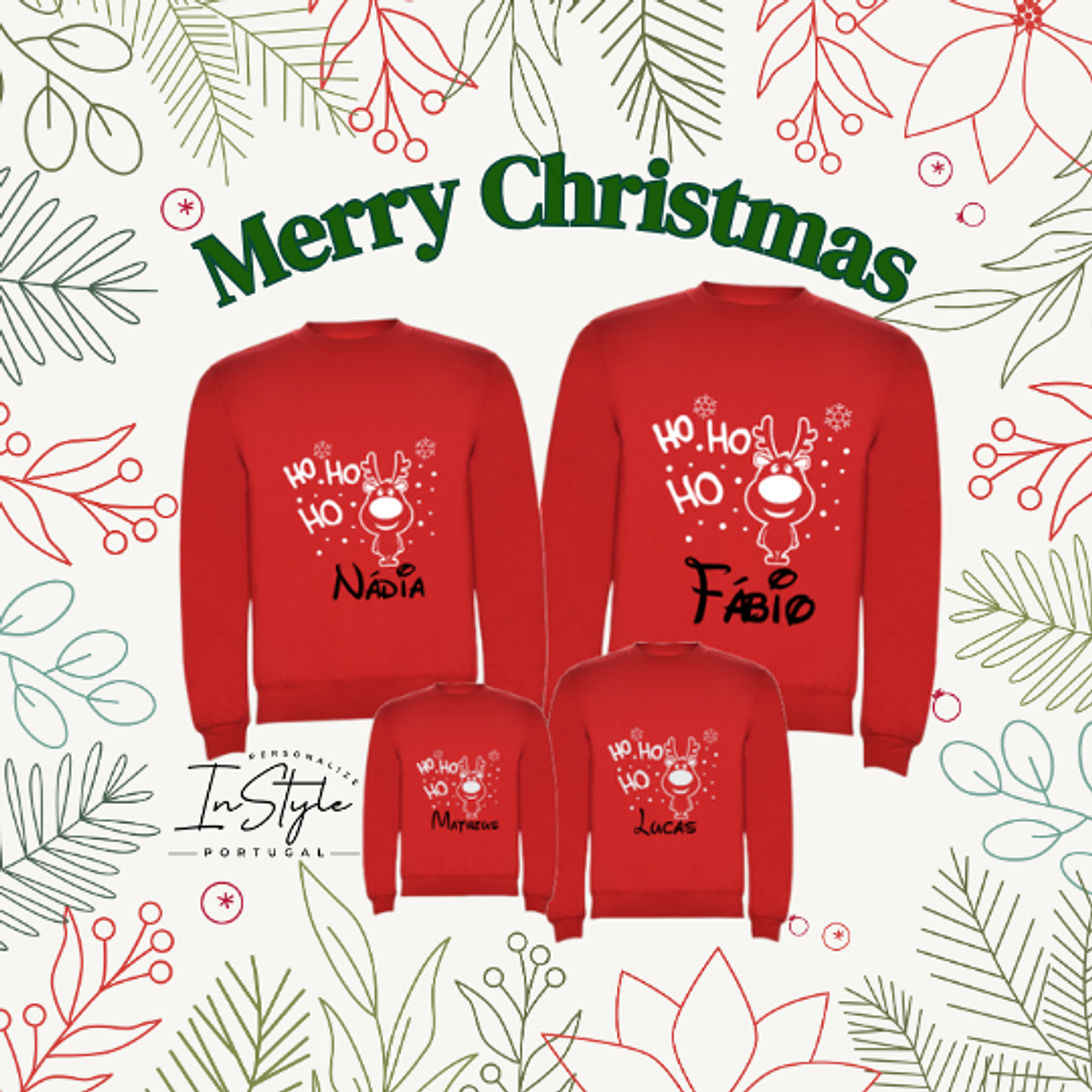 Camisola de Natal  - Crianças & Adultos - Ref.03 1