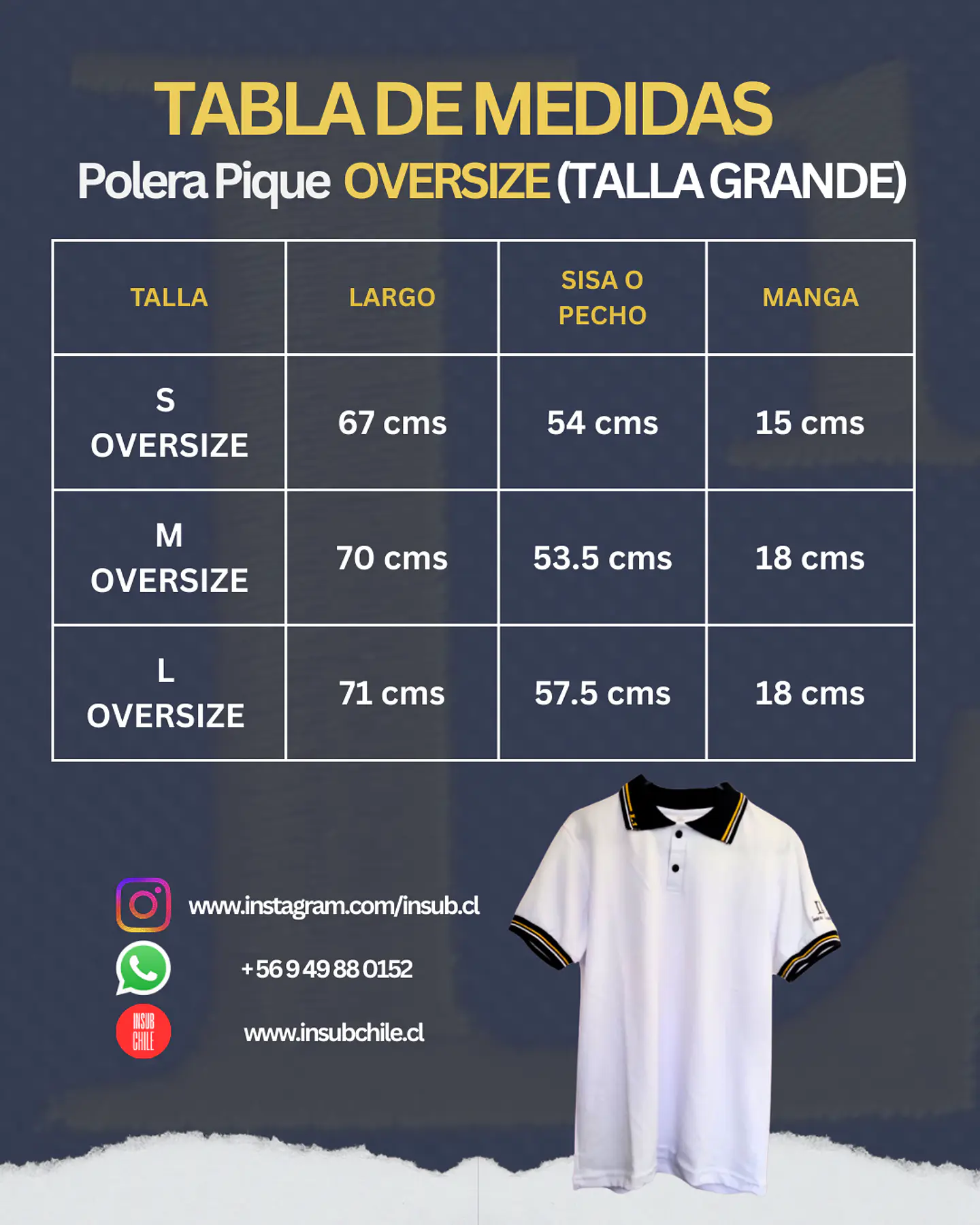 Polera Pique L1 Modelo Oversize 6