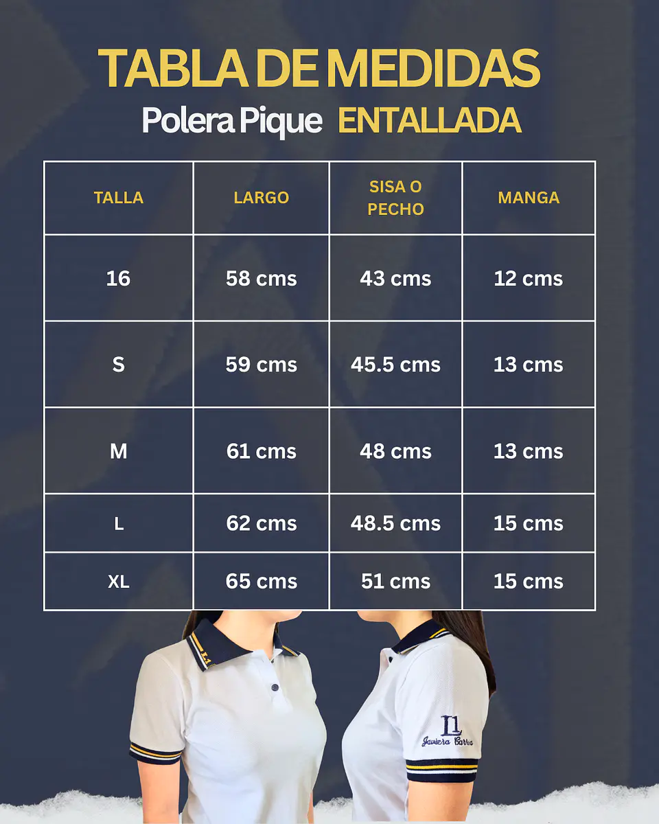 Polera Pique L1 Modelo Entallado 8