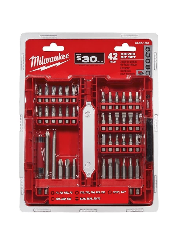 Set accesorios 42 pc milwaukee 2