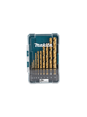 Set brocas Makita metal hss-tin 10 pz 1-10mm