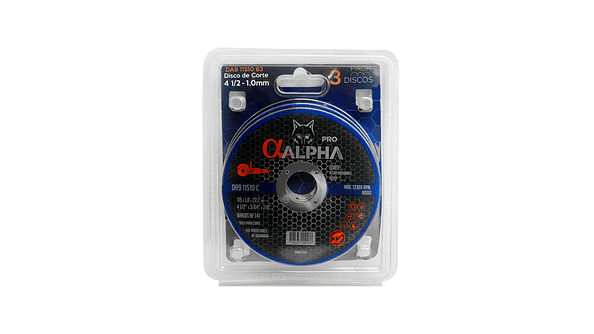 Pack 3un disco corte 4.5x1.0mm alpha 2