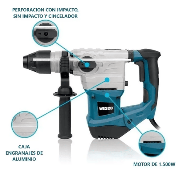 Rotomartillo 32 mm SDS Plus 1500W 5.5J - WS3202K 3