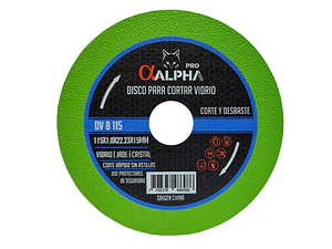 Disco Para Cortar Vidrio 4 1/2 X 1.0 ALPHA PRO