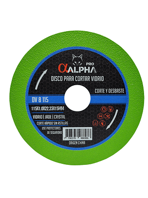 Disco Para Cortar Vidrio 4 1/2 X 1.0 ALPHA PRO