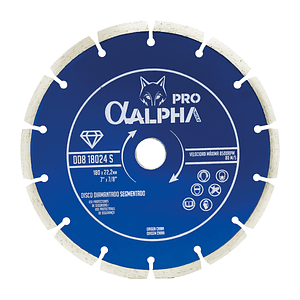 Disco Diamantado Segmentado 180mm (7) Alpha Pro Azul