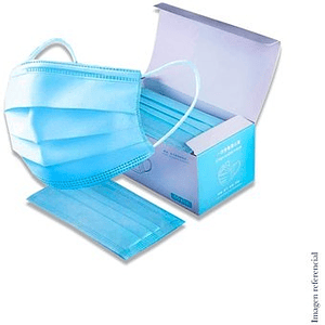 Mascarilla desechable 3 pliegues pack 50un