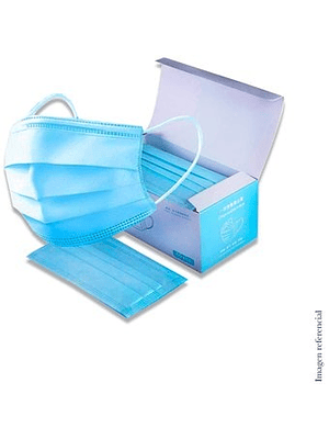 Mascarilla desechable 3 pliegues pack 50un
