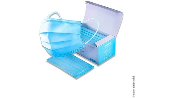 Mascarilla desechable 3 pliegues pack 50un 1