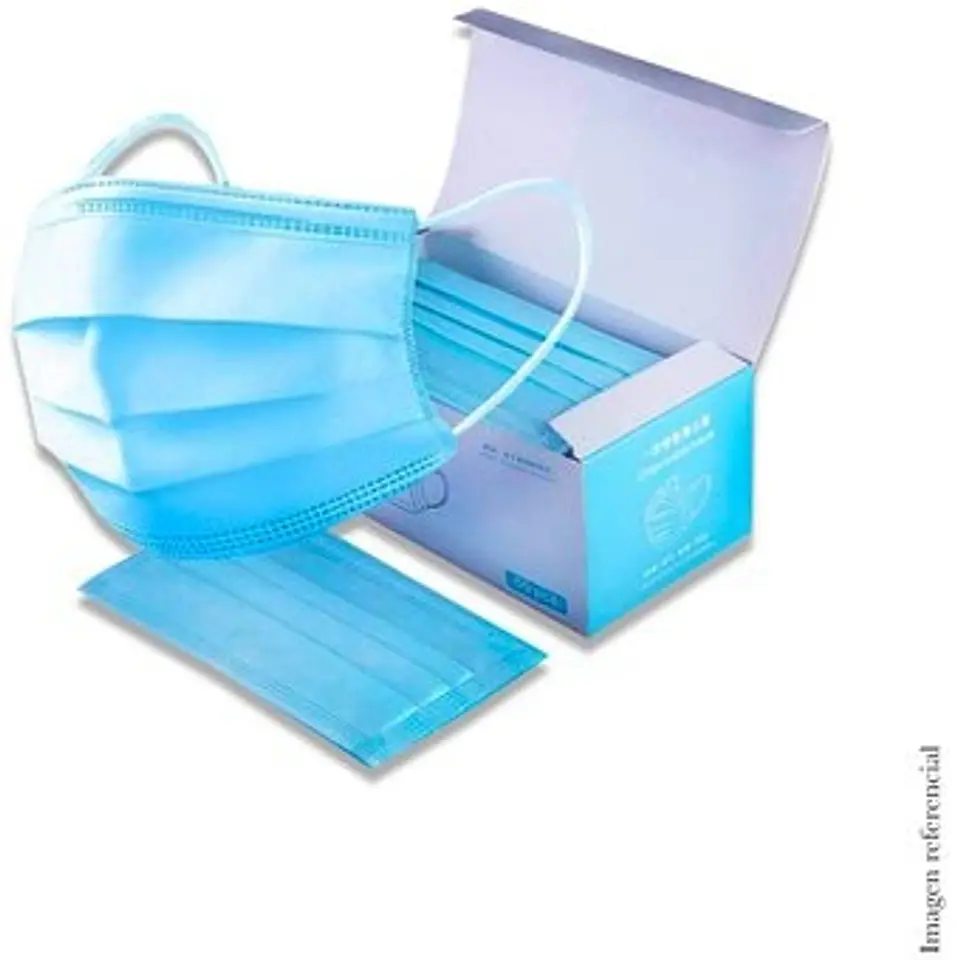 Mascarilla desechable 3 pliegues pack 50un 1