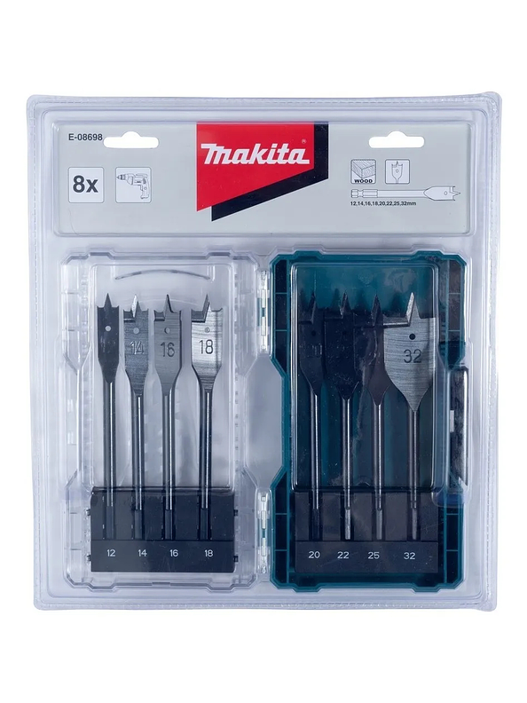 Juego De 8 Mechas Para Madera Makita E-08698 2
