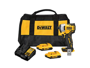 Kit de Atornillador de Impacto Inalámbrico de 1/4