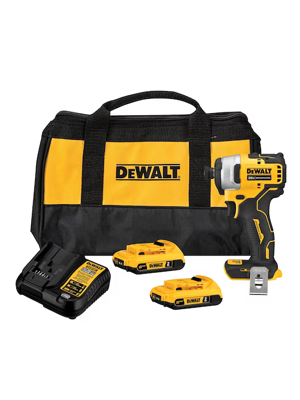 Kit de Atornillador de Impacto Inalámbrico de 1/4