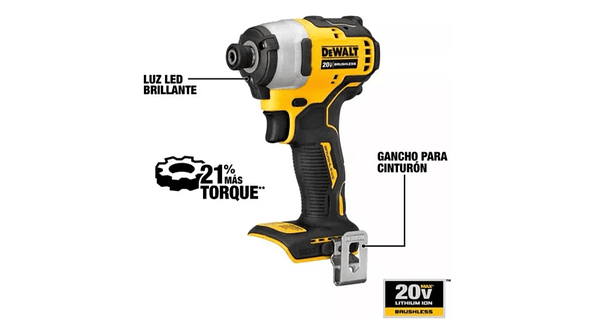 Kit de Atornillador de Impacto Inalámbrico de 1/4