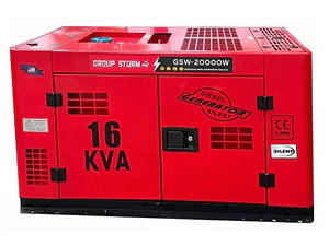 Generador de 16 kvA monofásico / trifásico uso continuo