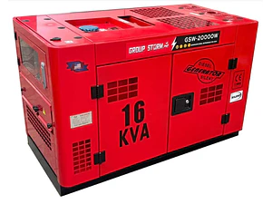Generador de 16 kvA monofásico / trifásico uso continuo