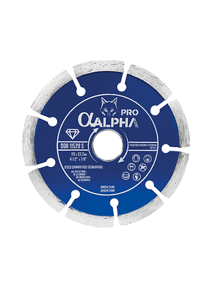 Disco Diamantado Segmentado 4 1/2 ALPHA PRO