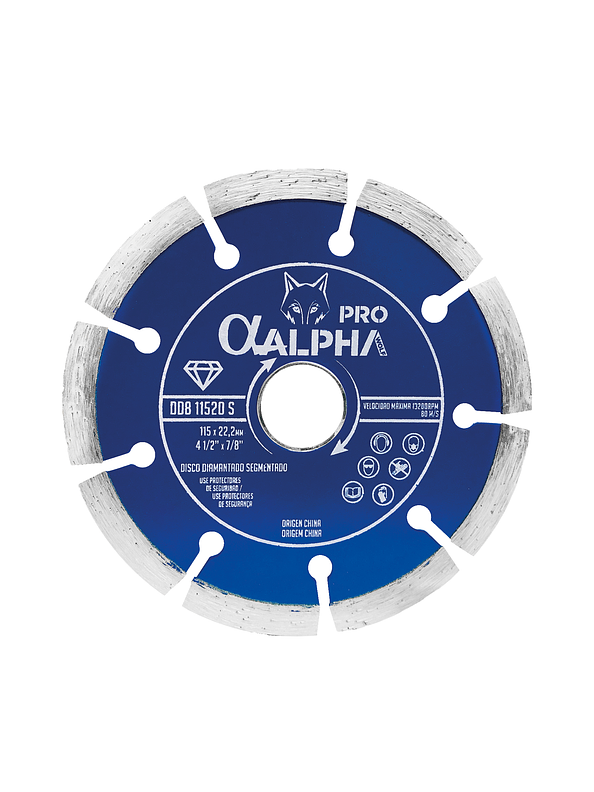 Disco Diamantado Segmentado 4 1/2 ALPHA PRO 1