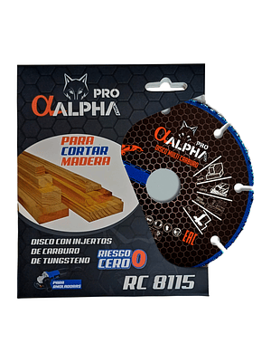 Disco Corte Alpha Rc 8115 115mm - Madera Plastico Yeso