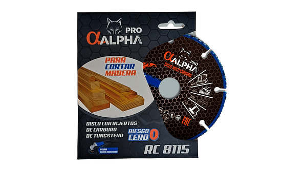 Disco Corte Alpha Rc 8115 115mm - Madera Plastico Yeso 1