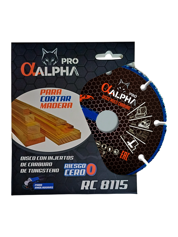 Disco Corte Alpha Rc 8115 115mm - Madera Plastico Yeso 1