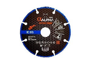 Pack Disco Corte Alpha Rc 8115 115mm - Madera Plastico Yeso