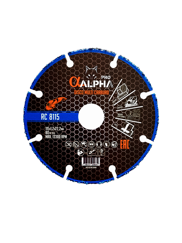 Disco Corte Alpha Rc 8115 115mm - Madera Plastico Yeso 2