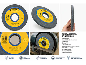 Muela Abrasiva 8” Grano 60 ISESA