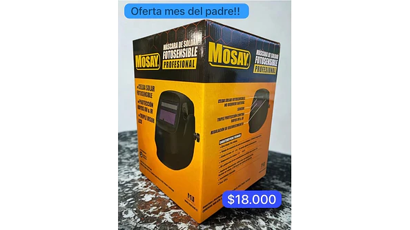 Mascara de Soldar Fotosensible MOSAY 1
