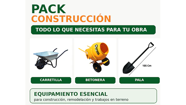 Pack Ferretero ( carretilla + pala + trompo ) 1