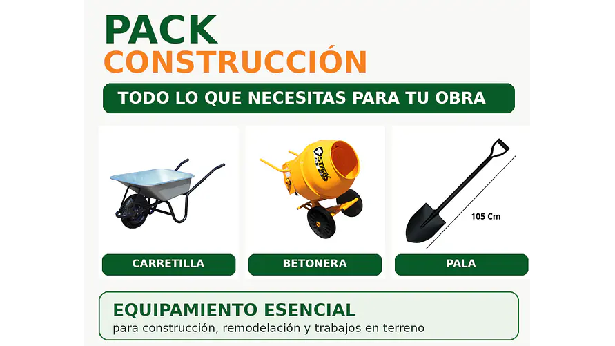 Pack Ferretero ( carretilla + pala + trompo ) 1