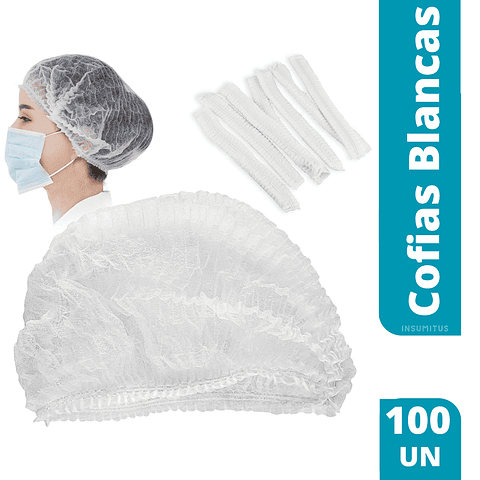 Redecillas Cofias O Gorros Cilp Blancas (100 Unidades)