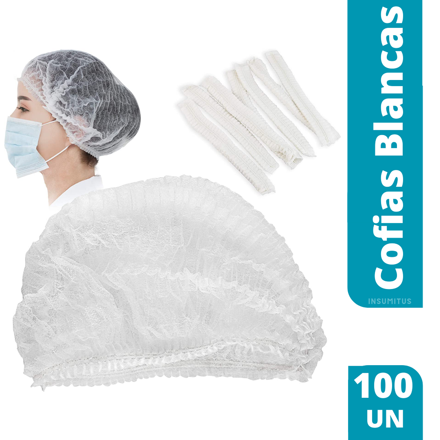 Redecillas Cofias O Gorros Cilp Blancas (100 Unidades) 1
