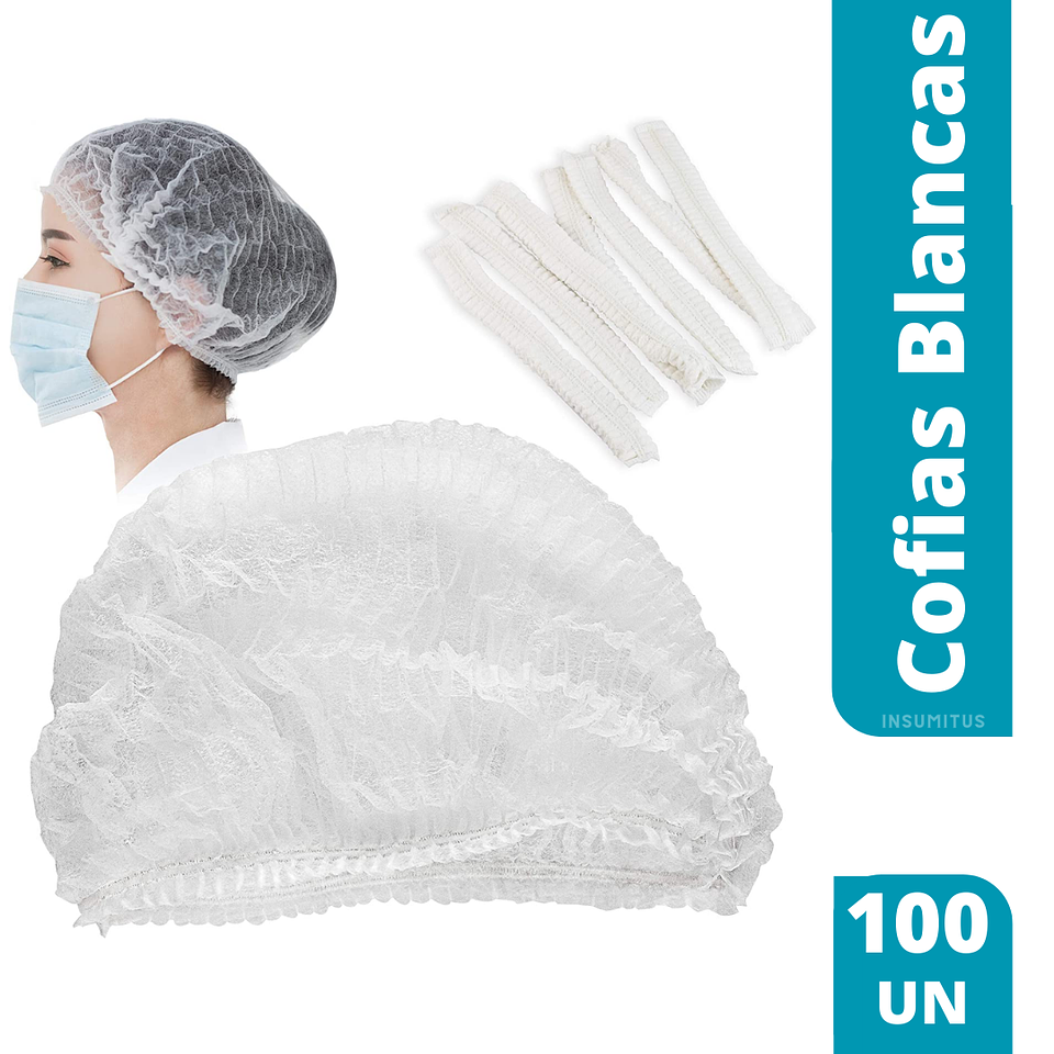 Redecillas Cofias O Gorros Cilp Blancas (100 Unidades) 1