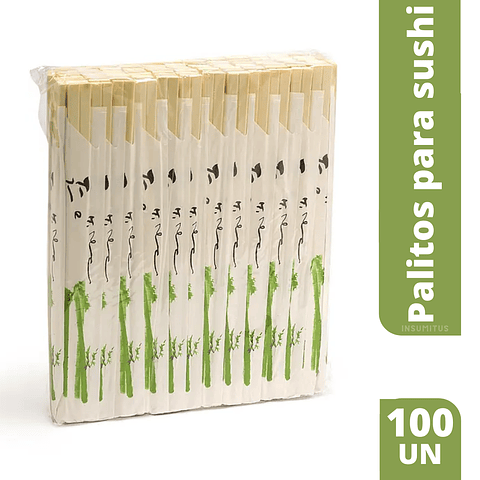 Palitos Chinos de Madera para Sushi (100 pares) Insumitus®