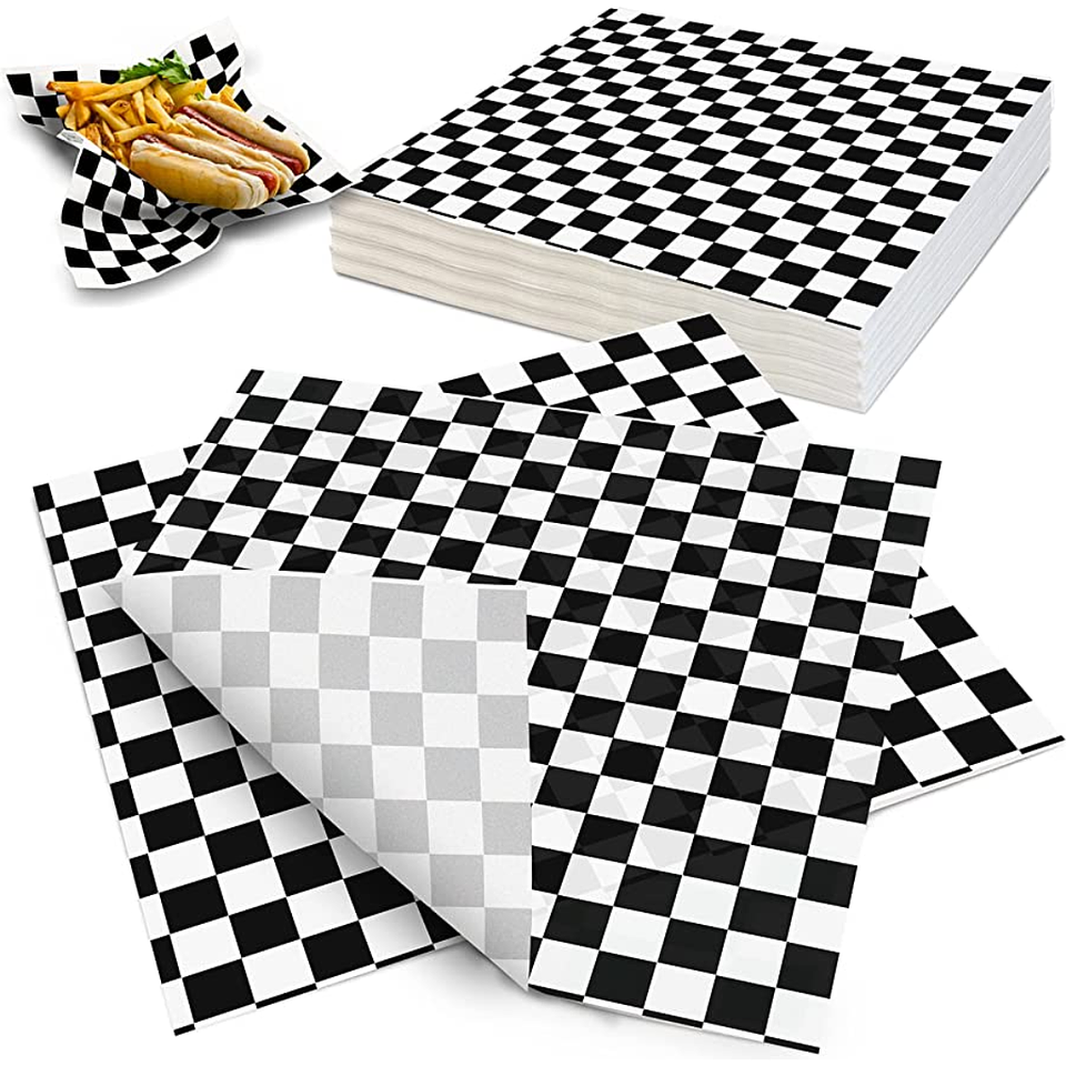 Papel Antigrasa Cuadros Negros 33x33cm (100hjs) 1