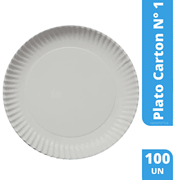 Plato de Carton N° 1  (100 unidades) 