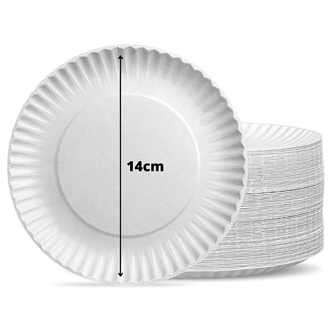 Plato de Carton N° 1  (100 unidades) 