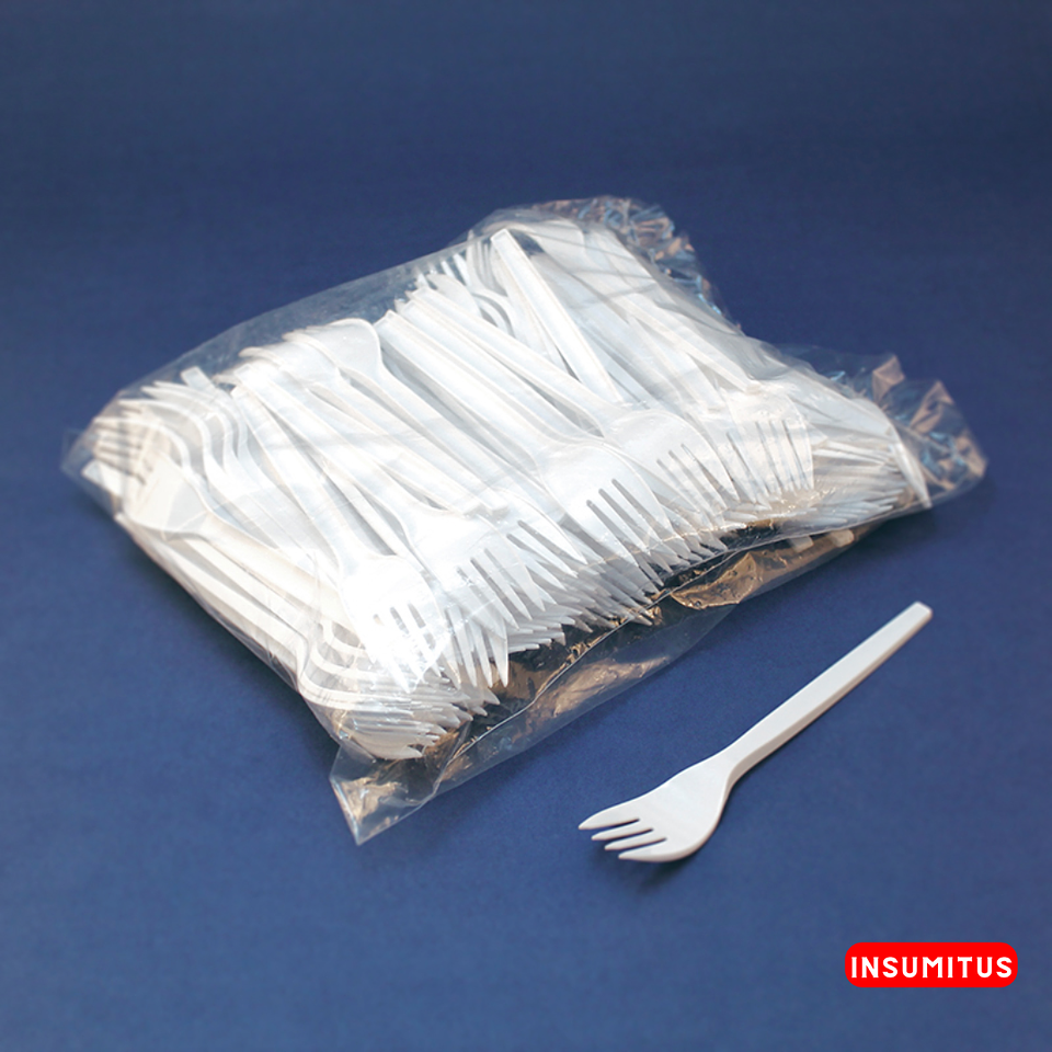 Tenedor Blanco Desechable (100 unidades) Insumitus® 2