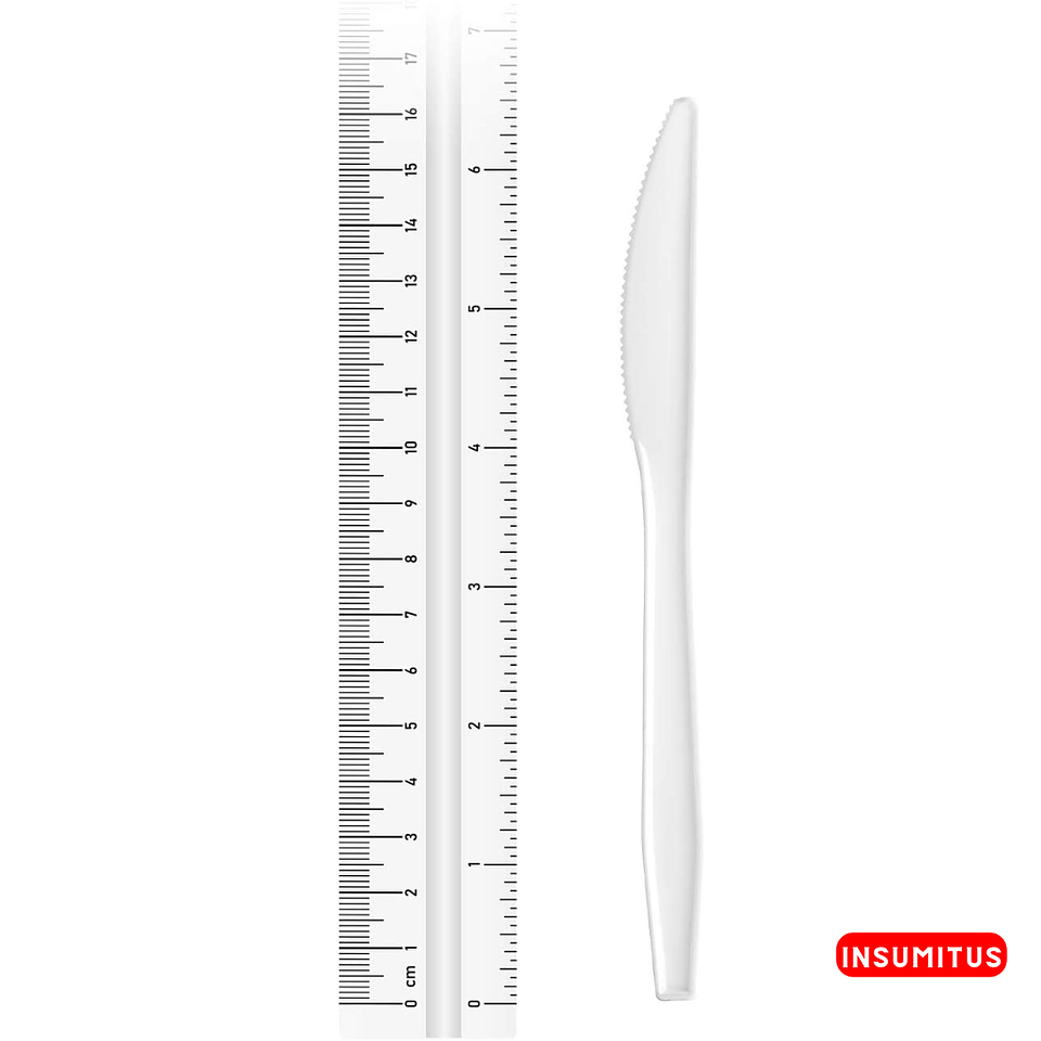 Cuchillos Plasticos Desechables Blancos (100 unidades)  Insumitus® 2