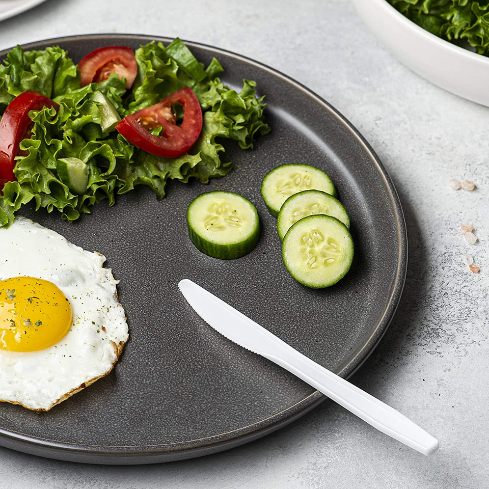 Cuchillos Plasticos Desechables Blancos (100 unidades)  Insumitus® 3