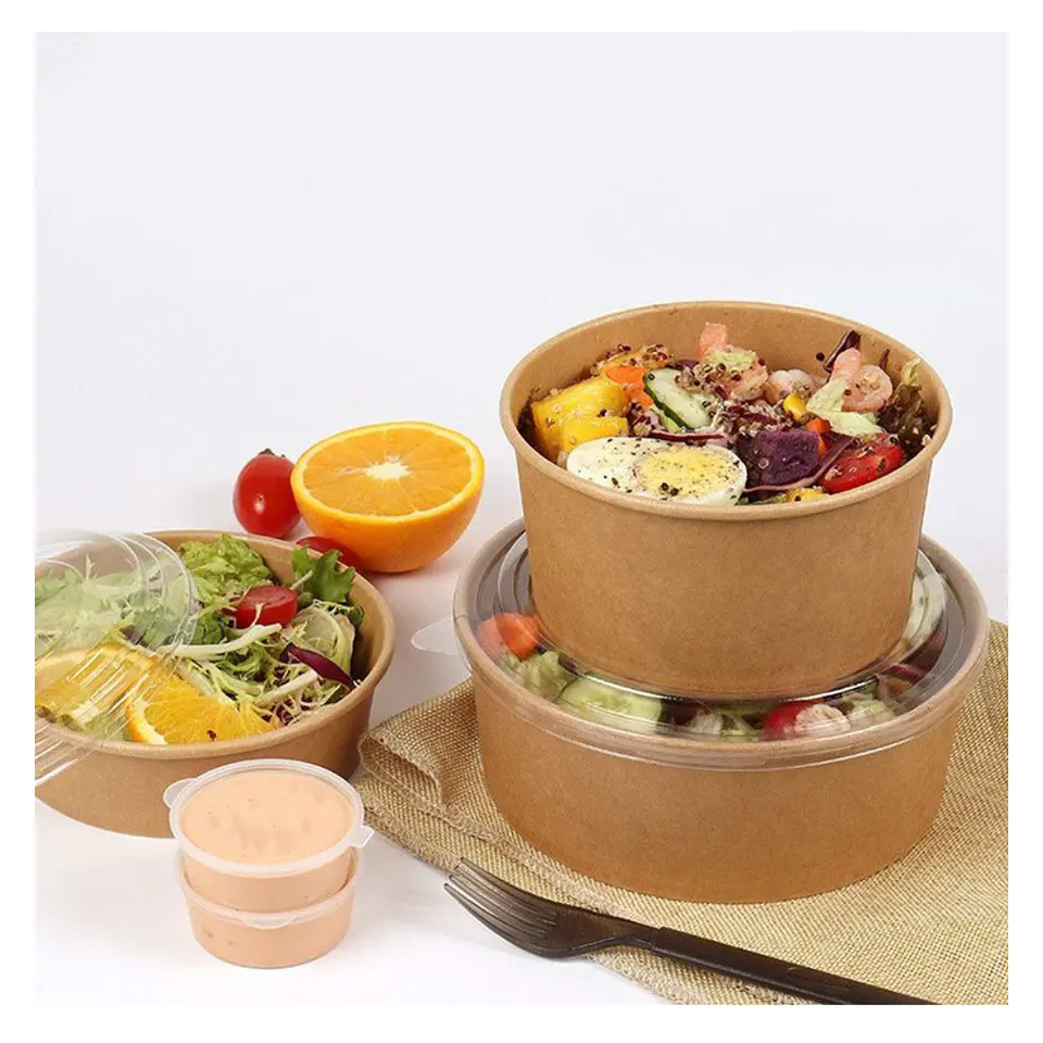 Bowl Kraft 750cc con Tapa (50 unidades) 3