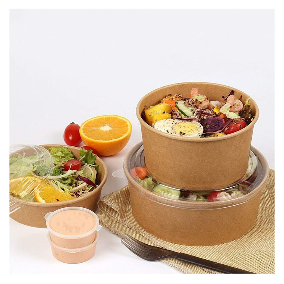 Bowl Kraft 1000cc con Tapa (50 unidades) 3