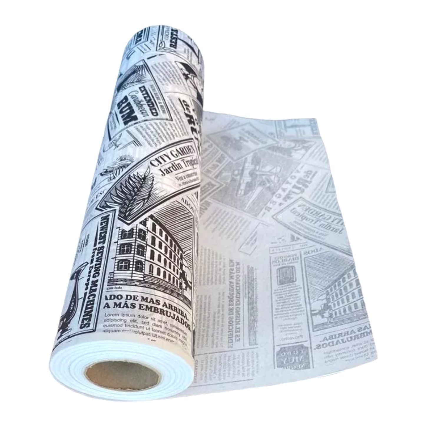 Rollo de Papel Antigrasa 37,5 x 100m Diario Negro 1