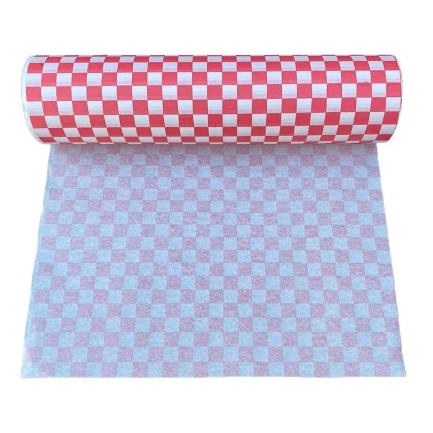 Rollo de Papel Antigrasa 37,5 x 100m Cuadros Rojos 2